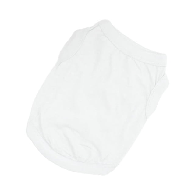Methold Ropa para cachorros, suministros de algodón para mascotas, camisetas transpirables para perros, chaleco para perros de estilo sencillo Ropa para mascotas Blanco XS
