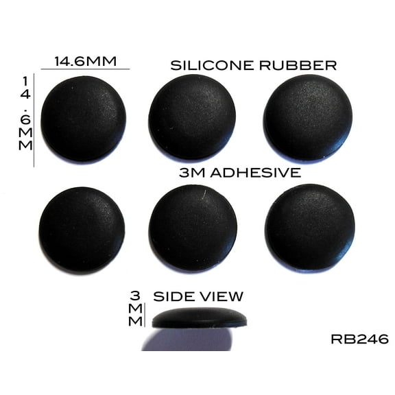 VATH Self Adhesive Silicone Rubber Feet 14.6mm(L) x 14.6mm(W) x 3mm(H) / 5/8(L) x 5/8"(W) x 1/8"(H) 6pcs [RB246]