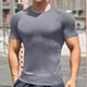 thumbnail image 1 of pstuiky Camisas de manga corta para hombre, Blusas y camisas de cuello redondo de manga corta informales de color liso para hombre camisetas de hombre xl, 1 of 6