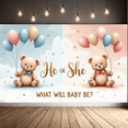 thumbnail image 6 of Decorative Design Baby Shower Banner Colorful Balloons Gender Reveal Teddy Bear Banner for Baby Shower Party Indoor Decoration Event Decoration, 6 of 8