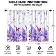 thumbnail image 2 of Blackout Kids Curtains,White Purple Butterfly Flower Pattern Childrens Insulated Curtains Set Of 2,Bedroom Essentials,Toddler Room Decor 42"x63", 2 of 5