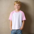 thumbnail image 2 of Linfrsh T-Shirts for Boys Girls 2025 Summer Trendy Patchwork Shirts Toddler Crew Neck Short Sleeve Tshirts Kids Soft Cotton Loose Fit Casual Tee Tops(Pink,10-12 T), 2 of 7
