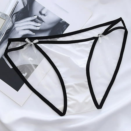 Underwear Women Pack No Wedgie Lace Sexy Triangle No Trace Low Waist Breathable Ice Silk Transparent Summer Panties Cute Breathable Underwear