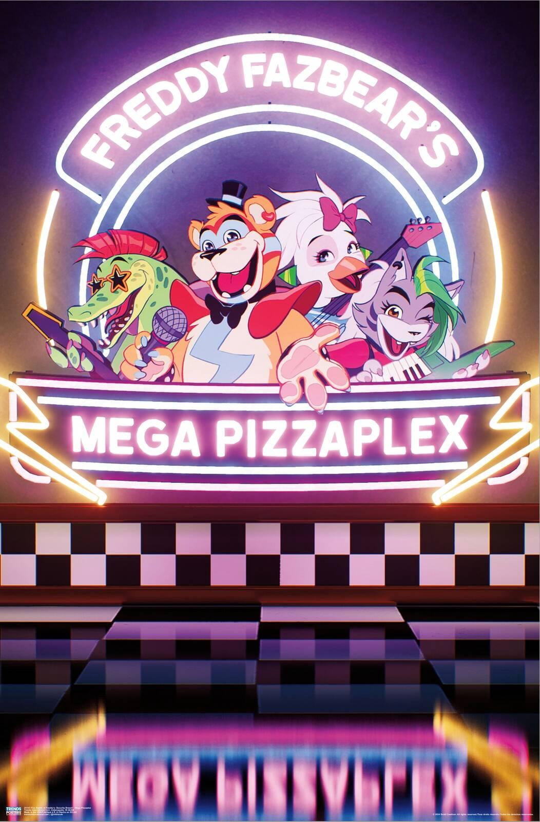 Five Nights at Freddy's: Security Breach - Mega Pizzaplex Canvas Wall Poster, 22.375" x 34"