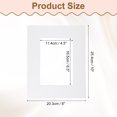 thumbnail image 2 of Uxcell 1 Sets Picture Mat 8"x10" Bevel Cut Frame Mattes with Backing for Display Art Measuring White, 2 of 7