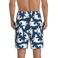 thumbnail image 3 of Kdxio Shark Print Mens Sleep Shorts Bottoms Soft Comfy Pajama Wear Pants with Drawstring Pockets, 3 of 7