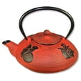 thumbnail image 1 of Red Cast Iron Teapot, 1 of 1