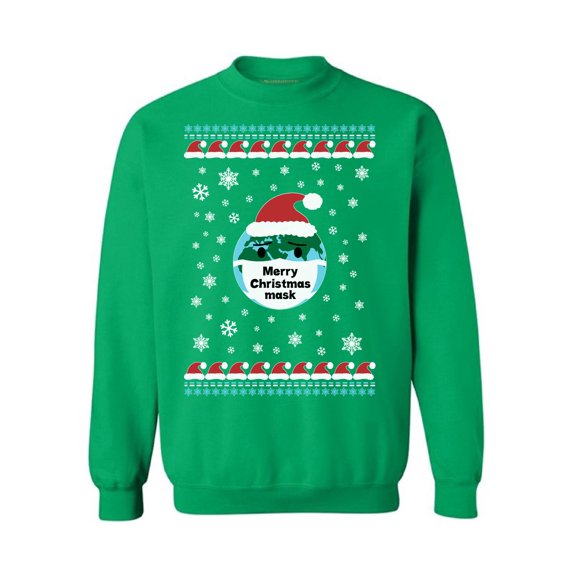 Merry Christmas Sweater Funny Earth Sweatshirt Christmas 2020 Crewneck Sweatshirt Merry Xmas Top for Her Happy Holidays Sweater for Men Xmas Gifts Snowflakes Unisex Sweater Christmas Sweatshirt