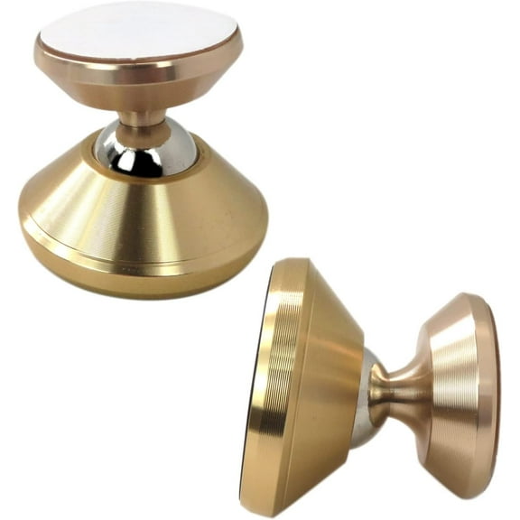 2 Pack Magnetic Phone Holder for Car Universal Strong Magnetic Phone Holder Mount 360 Adjustable, Dashboard 360° Rotation car Mount for All Cell Phone Gold
