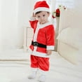 thumbnail image 4 of Bzdzmqm under $5 Santa Claus Suit, 4-PieceChildren'sSanta Claus Suit Unisex Christmas Costume Set, Festive Dress Up for Holiday Parties Photos, Complete Santa Outfit with Hat Accessories forBoysGirls, 4 of 9