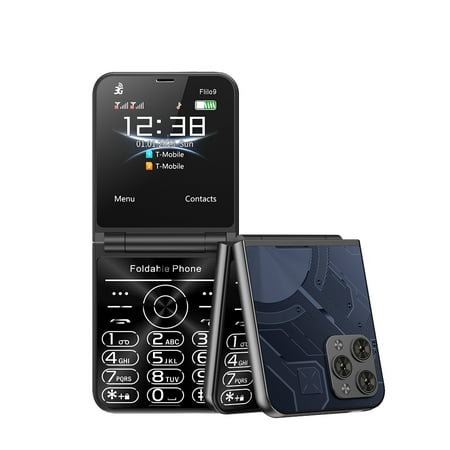 2024 SERVO Flilo9 3G WCDMA Cellphone Foldable 2 SIM Card Speed Dial Blacklist Type-C Flip Mobile Phone 2.6“ Displa