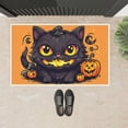 thumbnail image 3 of Halloween Decoration Practical Door Mats Indoor for Entryway Garden Deco, Multifunctional Halloween Night Halloween Decor, 19.7" X 31.5", Wear-Resistant Black Cat Pumpkin Front Door Mats, 3 of 5