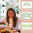 thumbnail image 3 of Diadema y Banda "¡Es mi cumpleaños!" para decoración de fiesta de mujeres, corona verde, 3 of 6