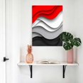 thumbnail image 4 of Canvas Wall Art Red Black Waves Canvas Art Print Abstract Water Ripple Pictures Wall Decor for Living Room Bedroom Artwork Decorations Stretched Framed Ready to Hang 11"x14", 4 of 9