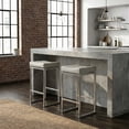 thumbnail image 5 of Cortesi Home Isis Counter-Height Stool in Brushed Stainless Steel, Light Grey, 5 of 9