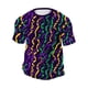 thumbnail image 3 of Ceisia Men's Mardi Gras Color Block Stripe T-shirt Short Sleeve Round Neck Casual Fashion Summer Tee Tops Purple XXXXL Gifts, 3 of 5