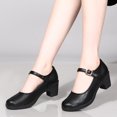 thumbnail image 2 of asddcavvf Women Ladies Rumba Waltz Prom Ballroom Latin Salsa Dancing Singles Leather Shoes, 2 of 8