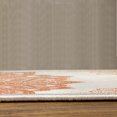thumbnail image 3 of Flora Turkish Area Rug, South Mandala Design Vibrant Color Ornamental Illustration, Soft Carpet for Living Room Decor with Distressed Look, 2.6' x 5', Burnt Sienna, by Ambesonne, 3 of 4