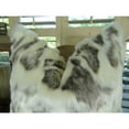 thumbnail image 3 of Plutus Ivory Faux Rabbit Fur Handmade Double Sided Throw Pillow - Ivory & Gray - 24 x 24 in., 3 of 4