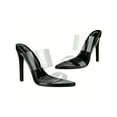 thumbnail image 5 of Women's Clear Pointed Toe Sandals Stiletto Heels Transparent Strap High Heels Slip On Clear Heel, 5 of 5