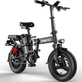 thumbnail image 4 of Peak 750W Folding Electric Bike for Adult, Max 75 Miles 24MPH Electric Bicycle, 14" Folding E Bike, 48V 20Ah Removable Battery, PAS Control, Full Suspension, Commuter E-Bike for Adults Teens, 4 of 14