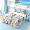 thumbnail image 3 of Manfei Vintage Nautical Lighthouse Sailing Ship Twin Sheet Sets for Kids Boys and Girls, Coastal Marine Print Bedding 3 Pieces, 1 Flat Sheet, 1 Fitted Sheet and 1 Pillowcase, 3 of 6