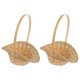 thumbnail image 1 of 2PCS Woven Food Basket Portable Snack Bread Flower Fruit Holding Basket, 1 of 3