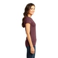 thumbnail image 3 of District ® Women's Fitted Very Important Tee ® . DT6001 - Heathered Cardinal Size XS, 3 of 6