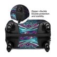 thumbnail image 2 of Kdxio Space Skeleton Meditation Pattern Luggage Cover for Travel,Elastic and Durable,Fits 18-32 Inch,Anti-Scratch Suitcase Protector-No luggage included, 2 of 5