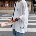 thumbnail image 4 of T-shirt Homme Manches Courtes Style Kong Polyvalent 5 Quarts Manches Courtes Simple Chemises Homme Blanc TTG, 4 of 4