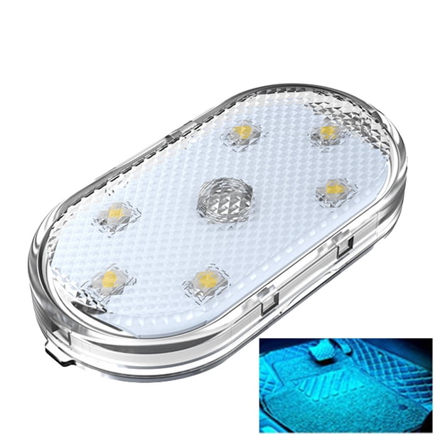 Luz de techo para automóvil Control táctil Carga USB Mini luz de techo compacta para automóvil Lámpara de lectura LED Azul hielo Jadeshay A