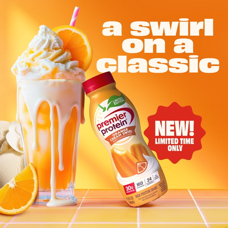 Premier Protein Shake, Orange Cream Swirl, 30g Protein, 11.5 fl oz