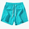 thumbnail image 4 of NIEWTR Men's Cargo Shorts Casual Lightweight Summer Outdoor Hiking Fishing Shorts with Multiple Pockets(Sky Blue,L), 4 of 5