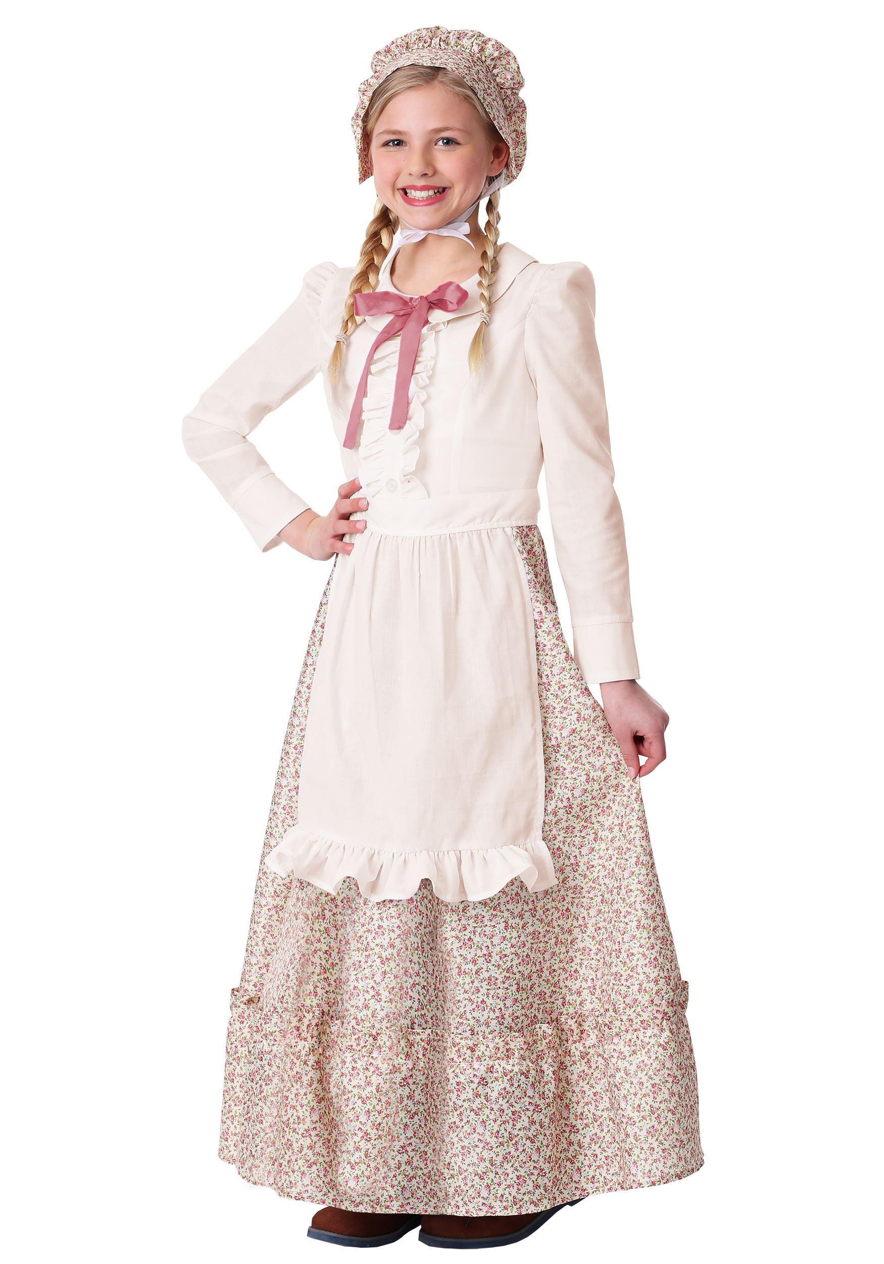 Girl's Prairie Pioneer Costume - Walmart.com
