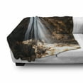 thumbnail image 3 of Nature Soft Flannel Fleece Blanket, Sunbeams to a Natural Cave into a Hole Rock Formations Outdoorsy Hiking Photo, Cozy Plush for Indoor and Outdoor Use, 60" x 80", Brown and Beige, by Ambesonne, 3 of 6