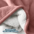 thumbnail image 6 of Bare Home Plush Sherpa Bed Blanket - Fluffy & Soft - Reversible - Lightweight - Twin/Twin XL, Dusty Rose, 6 of 10