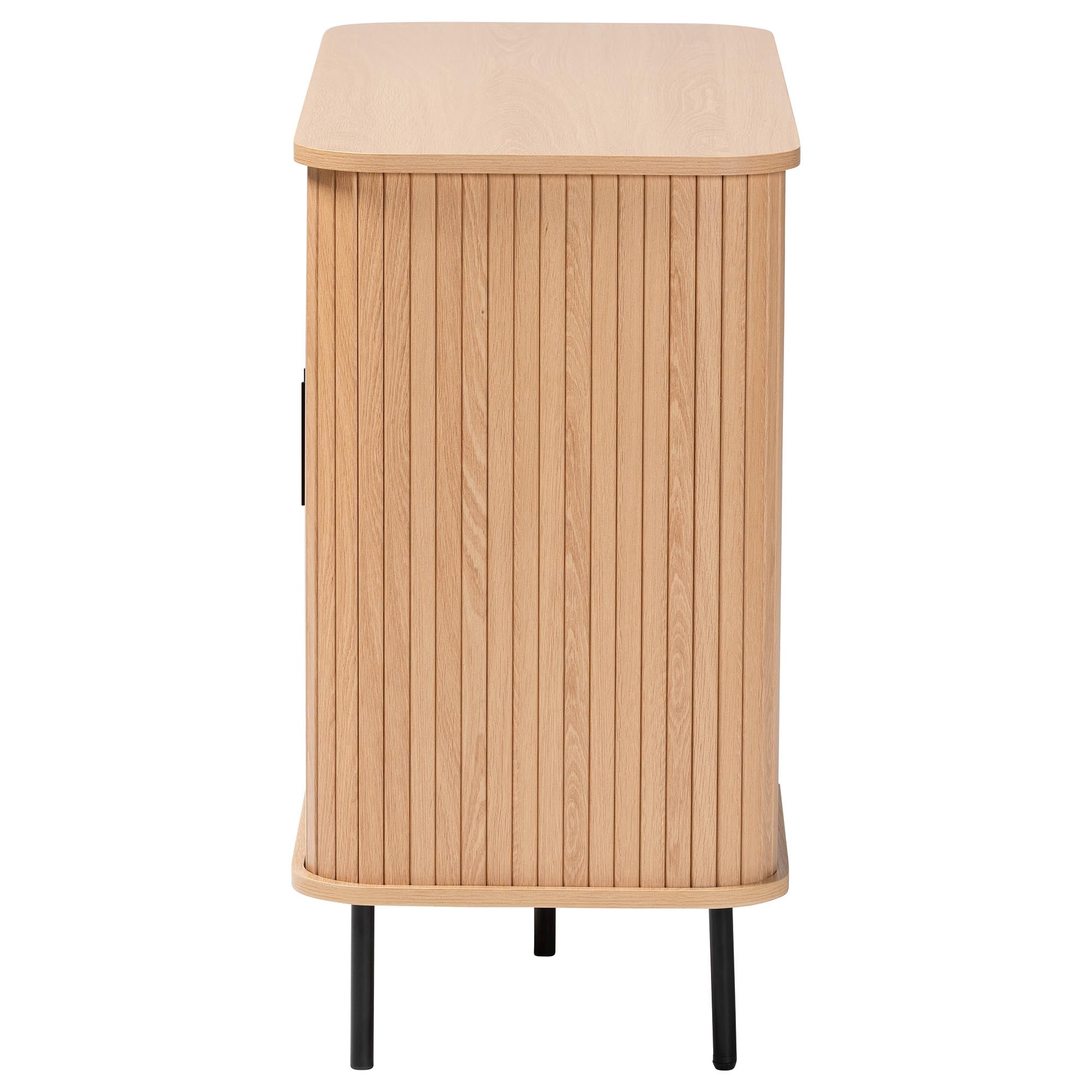 Baxton Studio Lucia Mid-Century Storage Cabinet, 35", Light Oak