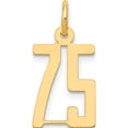 thumbnail image 1 of 14K Yellow Gold Small Elongated Number 75 Charm Made In United States les75, 1 of 6