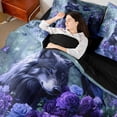thumbnail image 4 of Castle Fairy Twin Safari Wolf Crow Rose Butterfly Bedding Set, 4 of 8