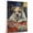 American Bulldog, variant on Smooth Fox Terrier Dog Playing Poker Wall Stretched Canvas Size 8x12 – Smooth Fox Terrier Canvas Art for Dog Lovers, Poker Canvas Wall Decor