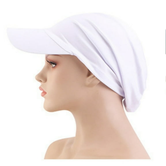 Summer Turban Headwrap Beanie Sun Visor Hat Outdoor Baseball Cap Bandana Cap with Tie Knot Back Headscarf