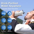 thumbnail image 5 of Purewell Collapsible Filtered Water Bottle, 0.01μm BPA-Free Silicone Squeeze Water Purifier Bottle for Hiking, Backpacking, Camping & Survival(white), 5 of 7