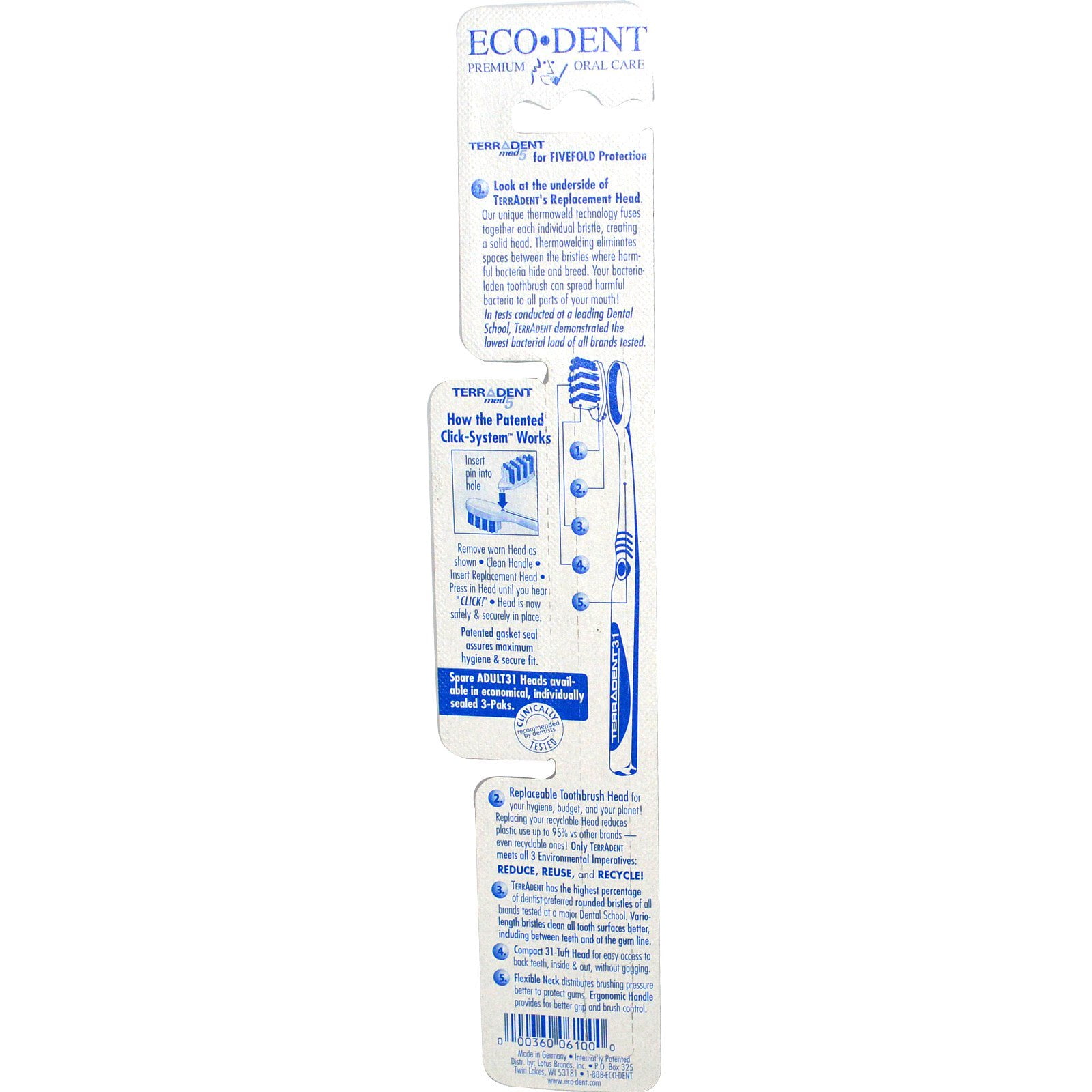 terradent toothbrush refill