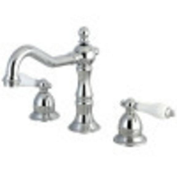Kingston Brass Heritage Two Handle 8" to 14" Widespread Lavatory Faucet with Brass Pop-up