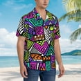 thumbnail image 6 of Fashion 80s 90s Men'S 3d Print Casual Button Down Shirts, Novelty Hawaiian Short Sleeves M, 6 of 7