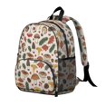 thumbnail image 2 of Mushroom and Berry Cream Pattern Backpack for School, Cute School Bag with Adjustable Shoulder Straps and Padded Back, 13.8"x11.4"x6", 2 of 5