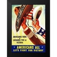 thumbnail image 2 of Helguera, Leon 14x18 Black Modern Framed Museum Art Print Titled - Americanos Todos, Luchamos por la Victoria, 2 of 5