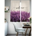 thumbnail image 4 of Spring Lavender Sheer Curtains for Living Room Bedroom Farmhouse Pastoral Purple Floral Flower Sheer Curtains 72 Inch Long 2 Panels Set Light Filtering Curtain Window Treatments Drapes, 4 of 6