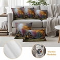 thumbnail image 6 of Country Forest Outdoor Waterproof Pillow Covers, Fall Farmhouse Trees Cabin Nature Scenery Decorative Square Throw Pillowcase Sofa Cushion Sham for Patio/Couch/Chair, 24"x24" 2 Pack, 6 of 8