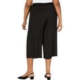thumbnail image 2 of Alfani Women's Plus Size Washed Satin Culottes (1X, Black), 2 of 2